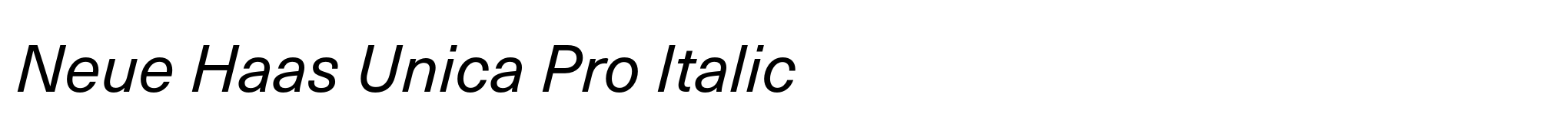 Neue Haas Unica Pro Italic image